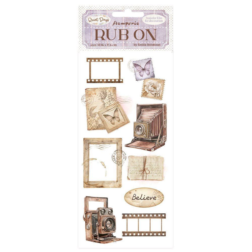 Rub-on Quiet Days fotografia vintage Stamperia