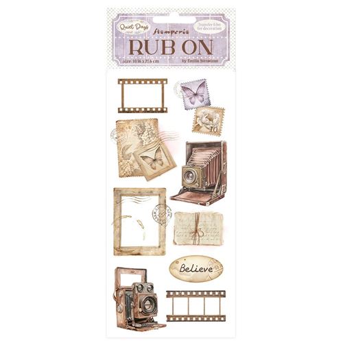 Rub-on Quiet Days fotografia vintage Stamperia