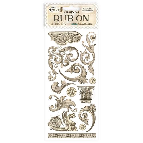 Rub-on Sir Vagabond in Fantasy World greche capitelli Stamperia