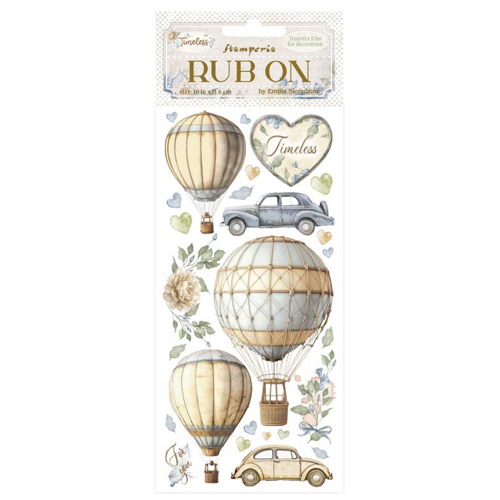 Rub-on Timeless mongolfiere Stamperia