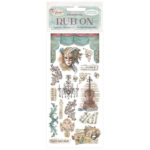 Rub-on Venice City of Art maschere Stamperia