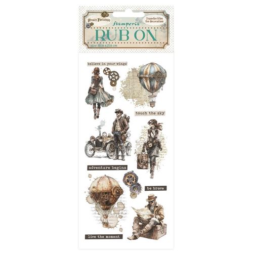 Rub-on Voyages Fantastiques esploratori Stamperia