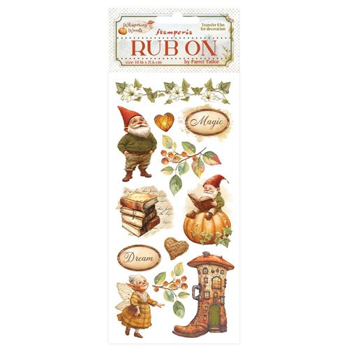 Rub-on Whispering Woods gnomo Stamperia