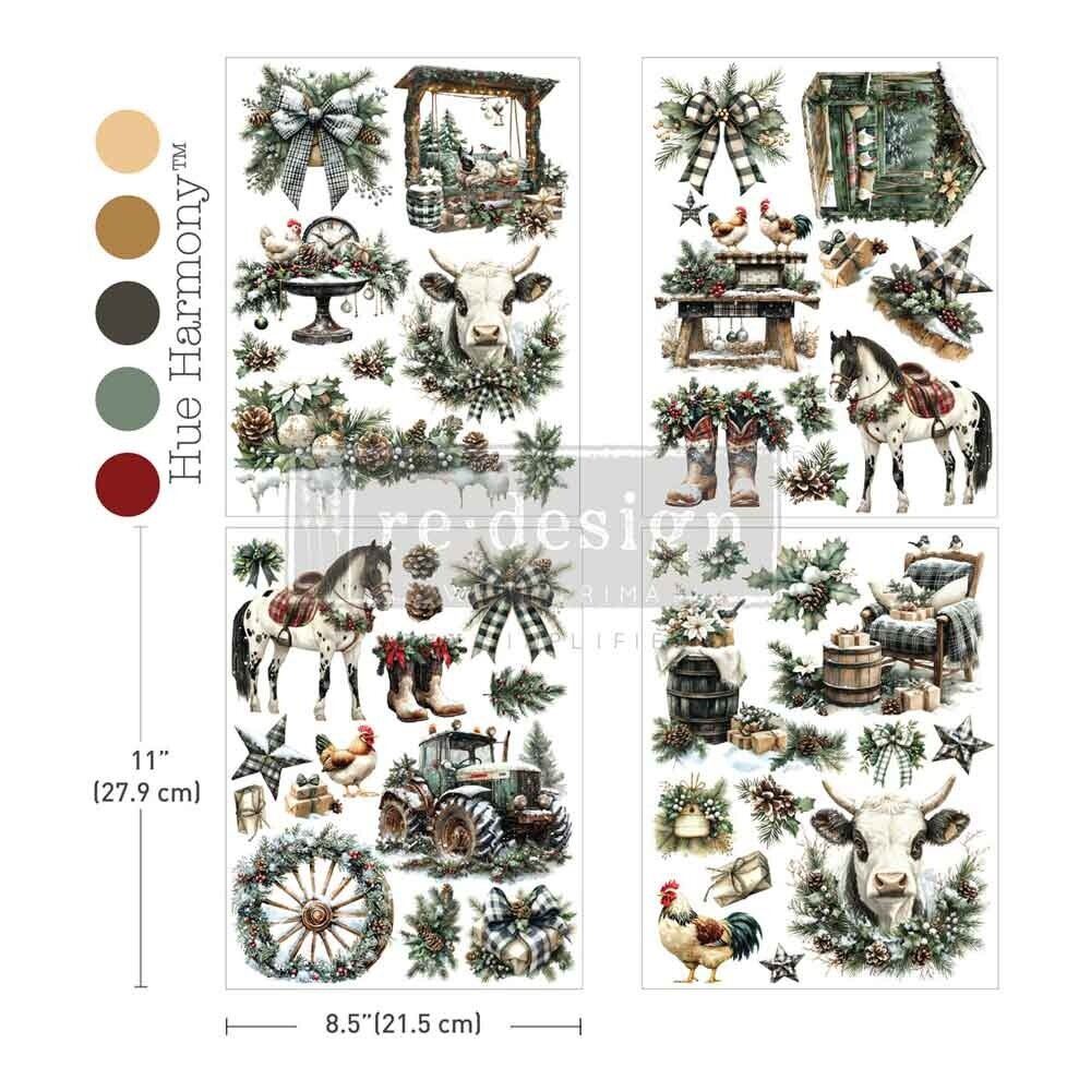 Rustic Noel A4 Middy Plus Transfers