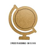 Sagoma Art of Travelling mappamondo in MDF