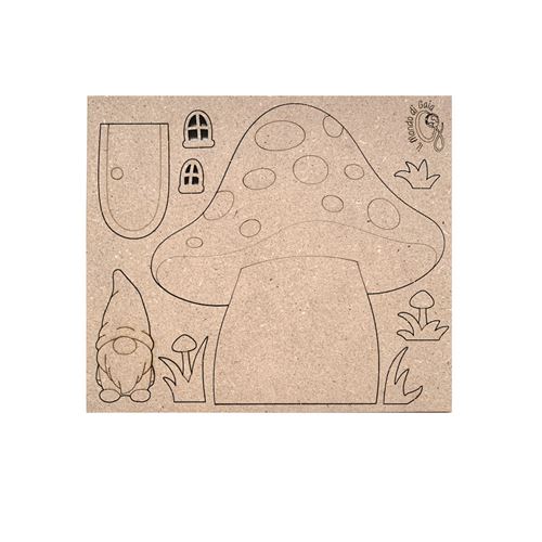 Sagoma Casa Fungo con Gnomo