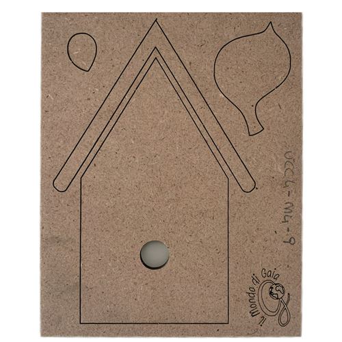 Sagoma Casetta con uccellino MDF