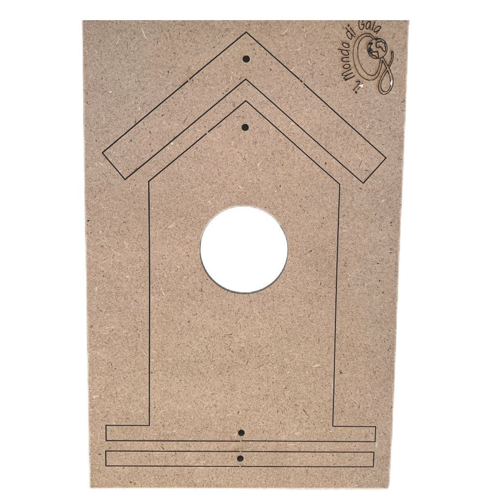 Sagoma Casetta uccellini grande MDF