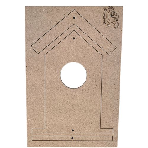 Sagoma Casetta uccellini grande MDF