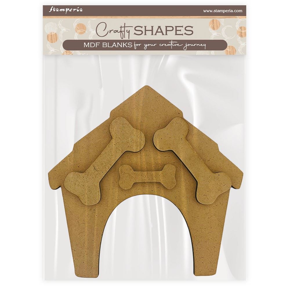 Sagoma Furry Friends cuccia e ossa in MDF