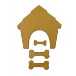 Sagoma Furry Friends cuccia e ossa in MDF