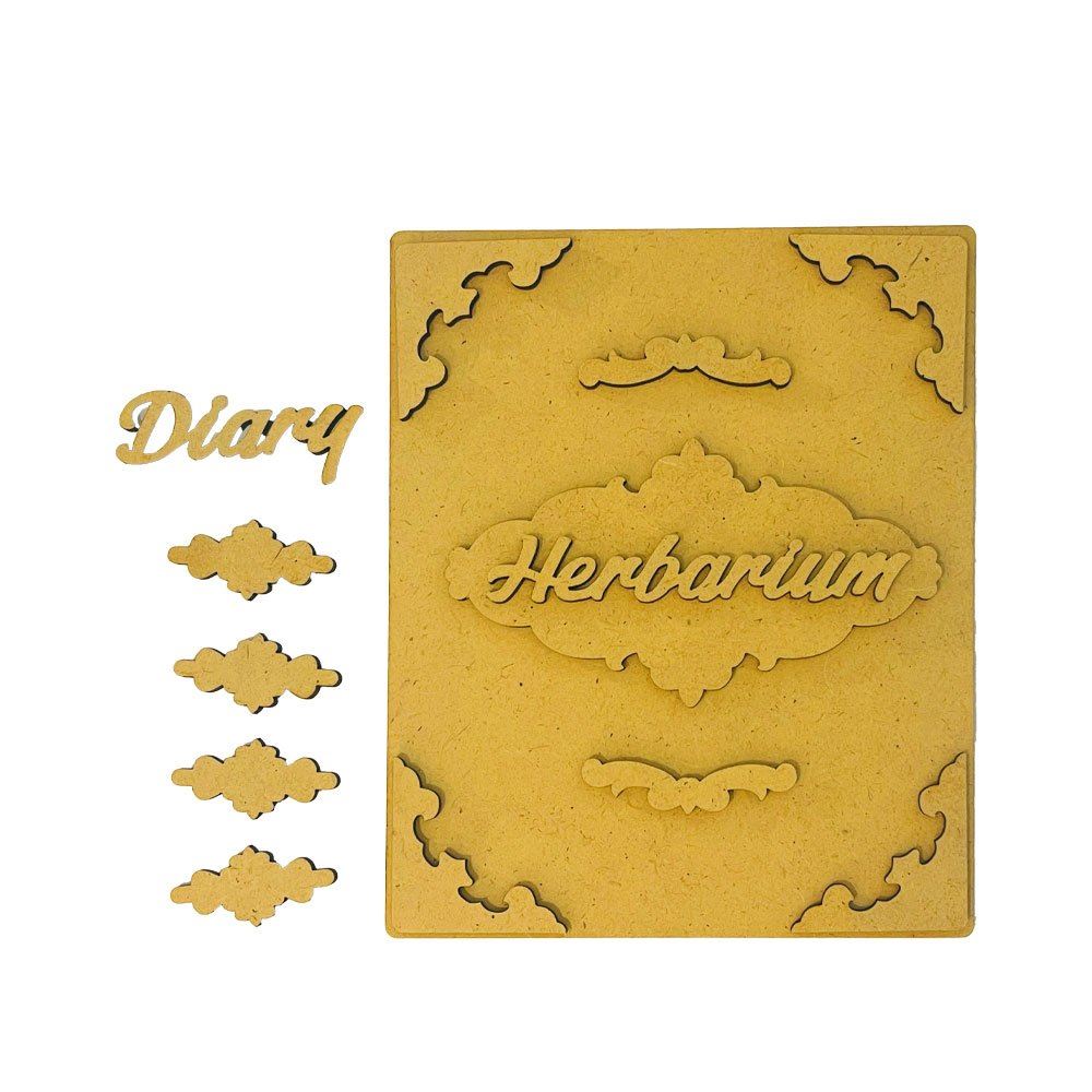 Sagoma Herbarium Silvae copertina diario in MDF