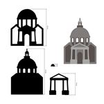 Sagoma Venice City of Art basilica in MDF