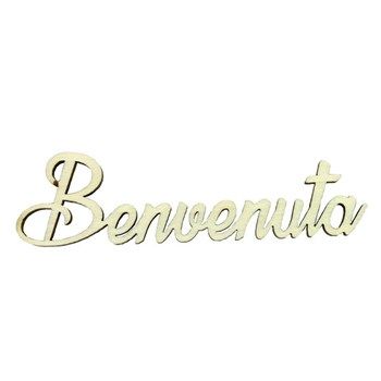 Sagoma in legno Benvenuta