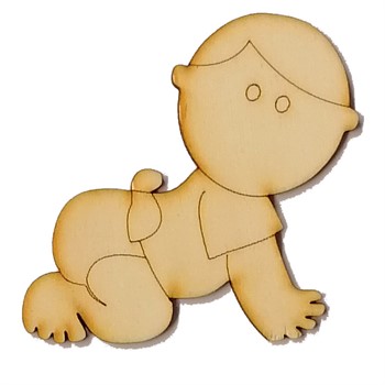 Sagoma in legno Bimbo che Gattona