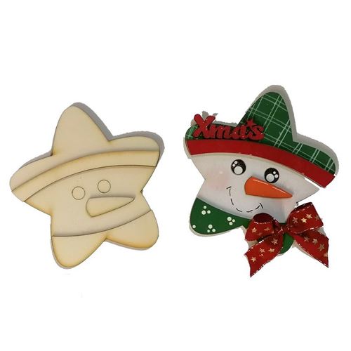 Sagoma in legno Kit Pupazzo di Neve