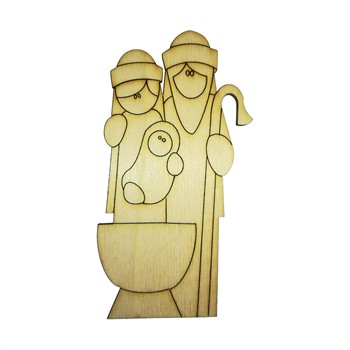 Sagoma in legno Nativita' Country grande