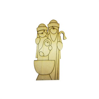 Sagoma in legno Nativita' Country media