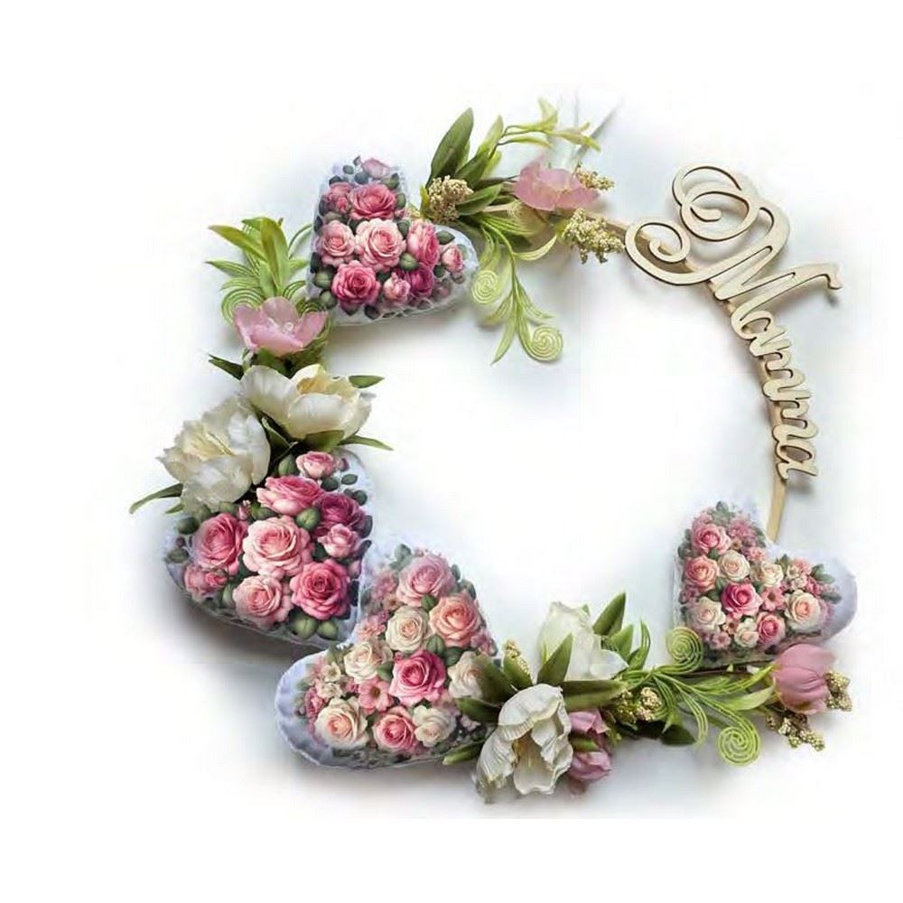 Sagoma in legno scritta Mamma