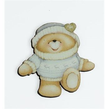 Sagoma in legno stampato Teddy Bear