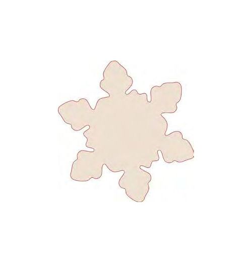 Sagome Cristalli di neve in Feltro Bianco