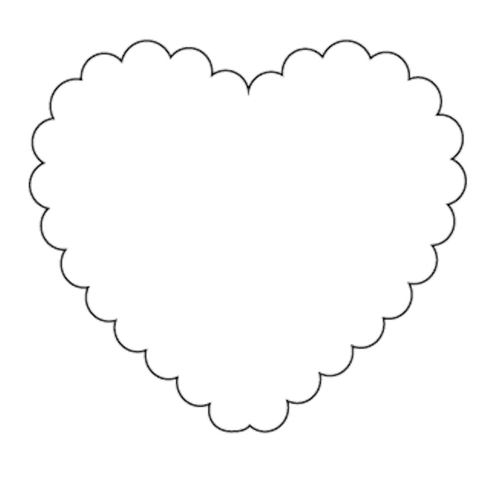 Sagome in Feltro Cuore Smerlato