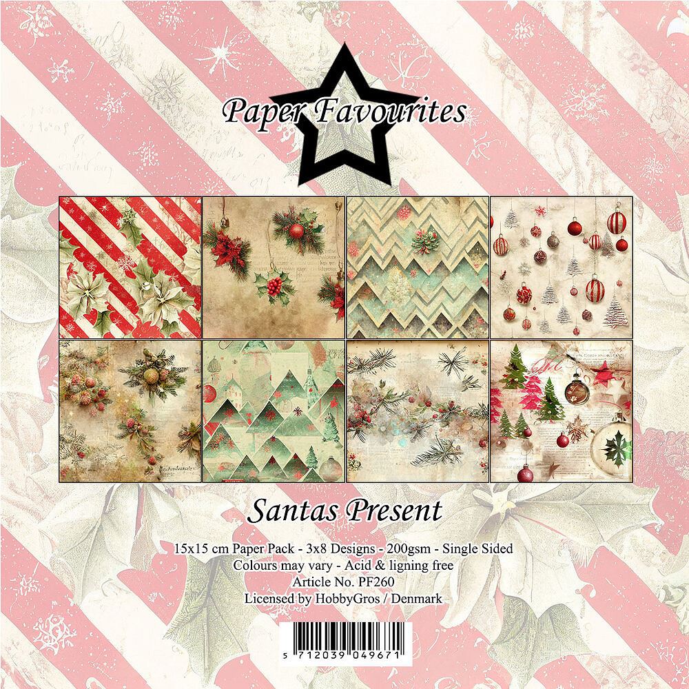 Santas Present 15x15 cm Paper Pack