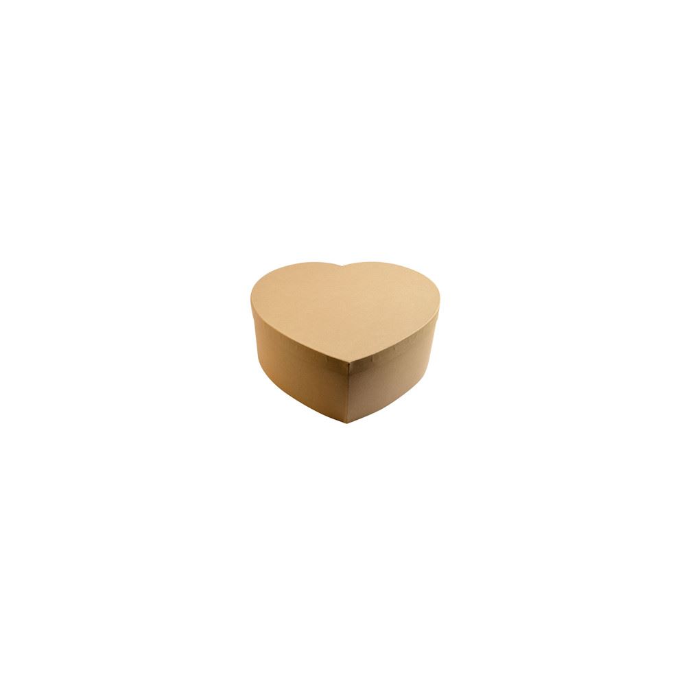 Scatola regalo in cartone fai da te con cuore scavato 7.5x7.5x3 cm - Kraft  x1 - Perles & Co