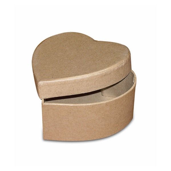 Scatola cuore avana cm 8x8x4.5h