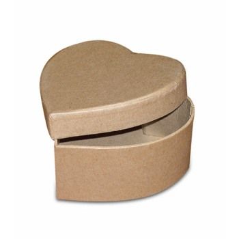 Scatola cuore avana cm 8x8x4.5h