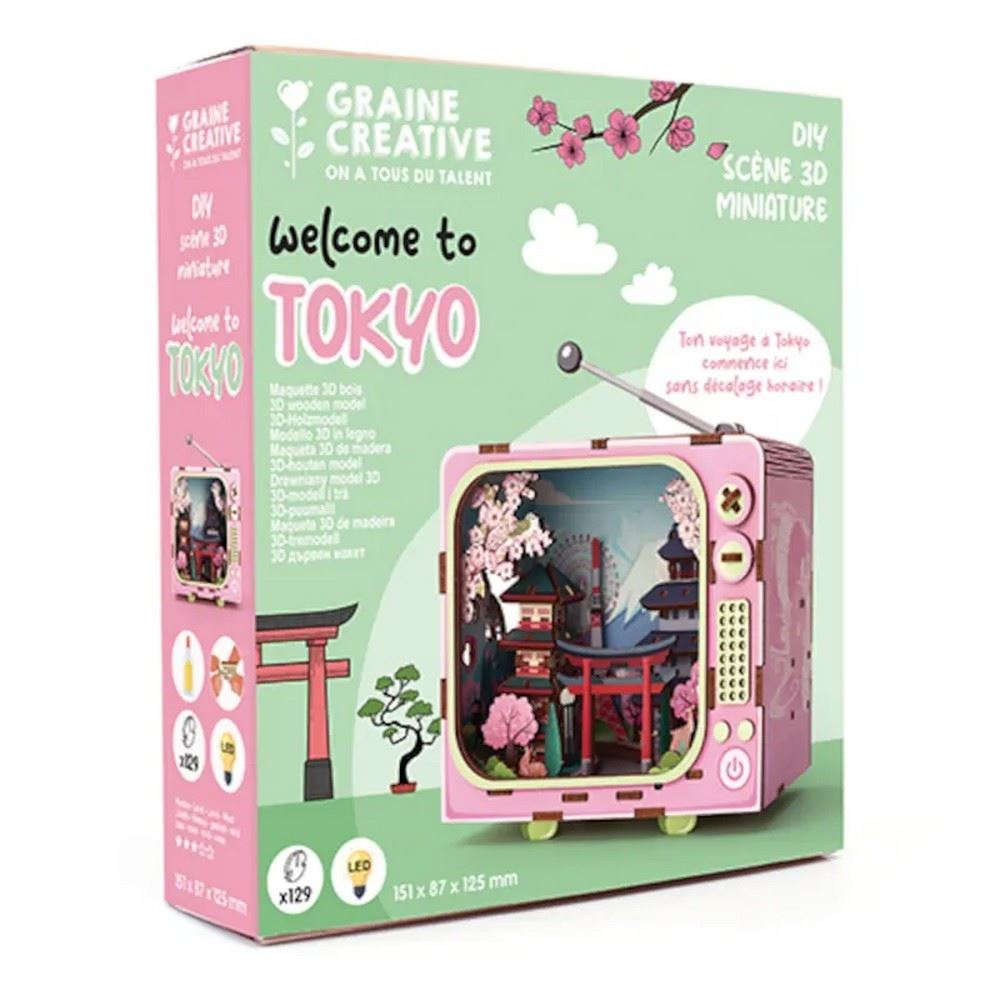 Scena 3D in legno Welcome to Tokyo