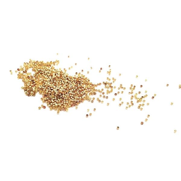 Schiaccini fermaperle mm 2 colore oro