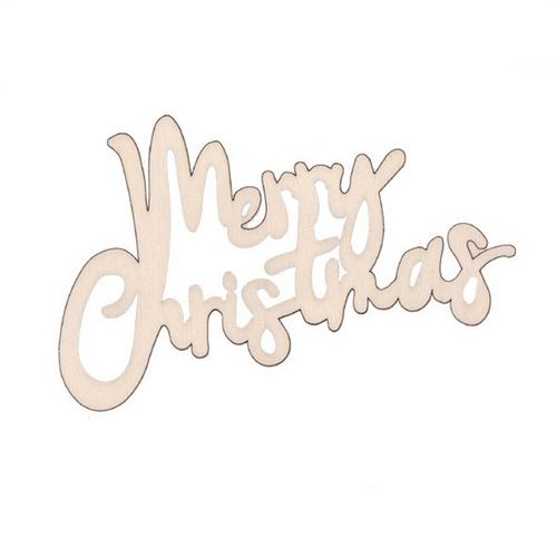 Scritta Merry Christmas media in legno