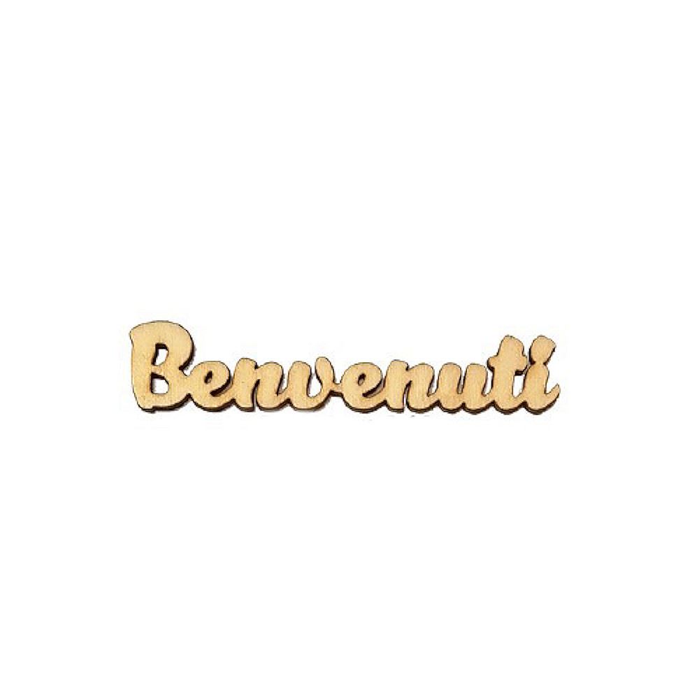 Scritta in Legno Benvenuti piccola