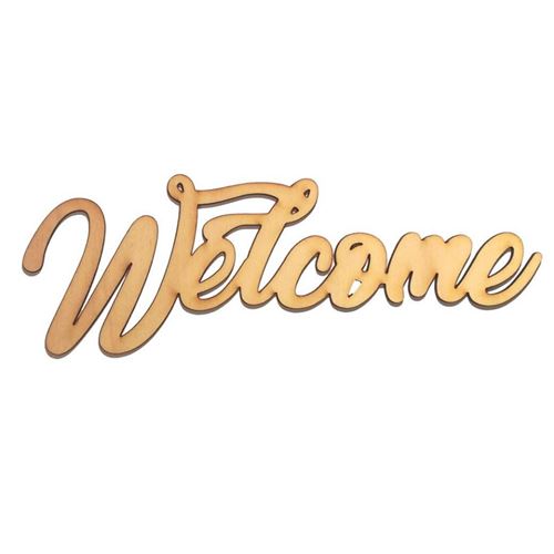 Scritta in Legno Welcome