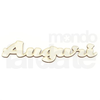 Scritta in legno Auguri grande