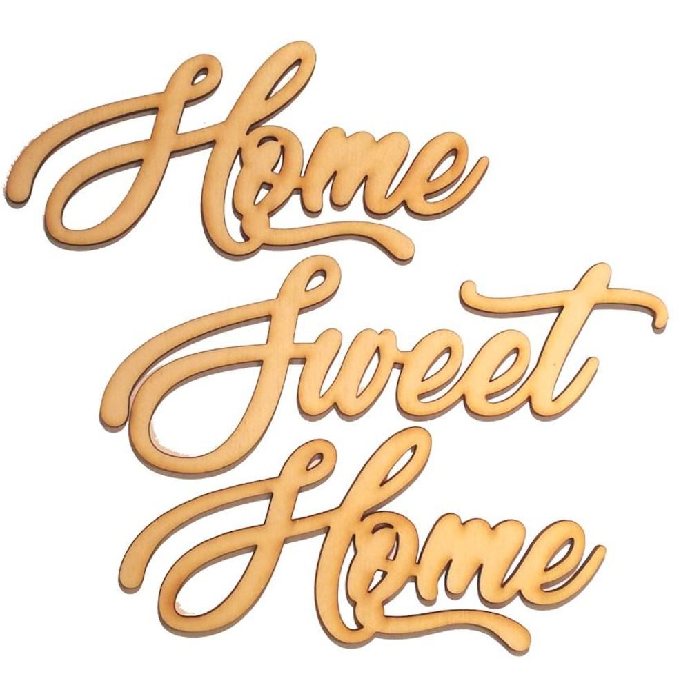 Ysoom Scritta Moderna Home/Sweet/Family in Legno per Decorazione su Tavolo/Parete 32 Cm Family 10,5 