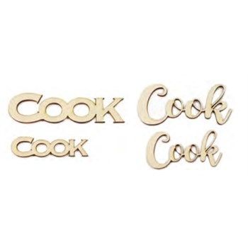 Scritte Cook in legno