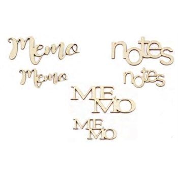 Scritte in legno Memo e Notes
