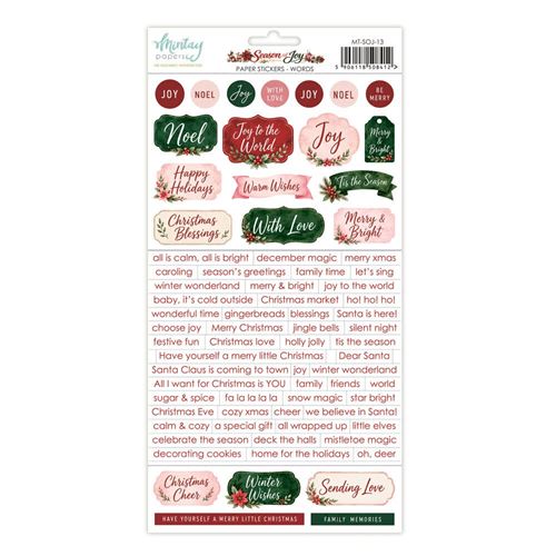 Season of Joy Paper Stickers Words
