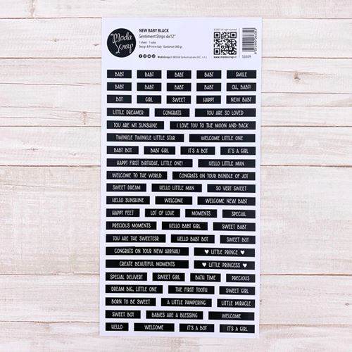 Sentiment Strips New Baby Black