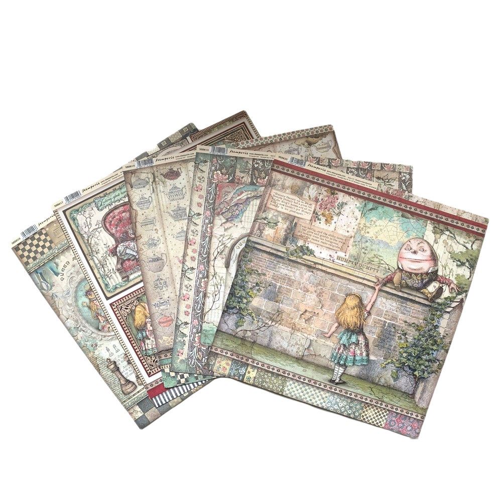 Set 5 Carte Alice nel Paese delle Meraviglie