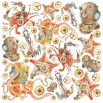 Set 6 Carte Vellum Coral Reef 15 x 15