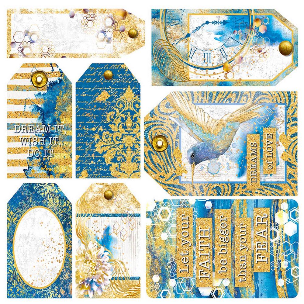 Set 6 Carte Vellum Indigo 15 x 15 Mondo Fai da Te