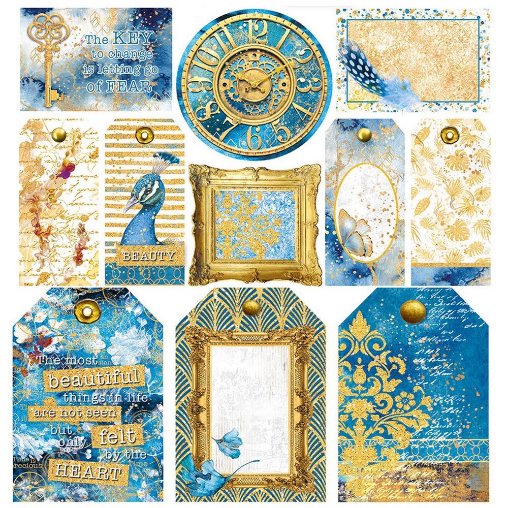 Set 6 Carte Vellum Indigo 15 x 15 Mondo Fai da Te