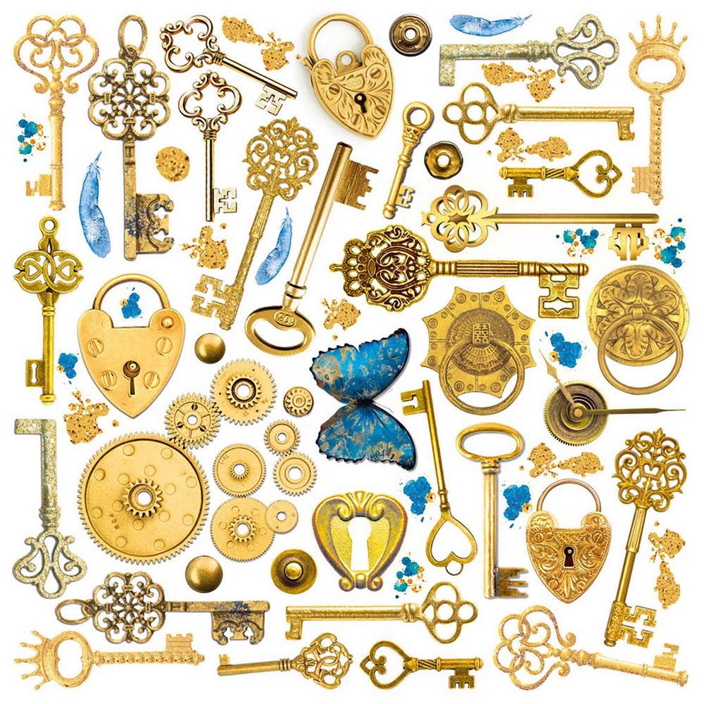 Set 6 Carte Vellum Indigo 15 x 15 Mondo Fai da Te