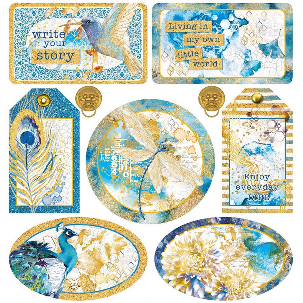 Set 6 Carte Vellum Indigo 15 x 15 Mondo Fai da Te