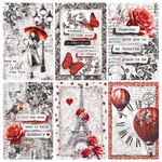 Set 6 Carte Vellum Paris Je t’aime Fussy Cut 15 x 15