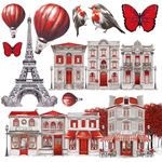 Set 6 Carte Vellum Paris Je t’aime Fussy Cut 15 x 15