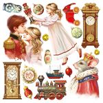 Set 6 Carte Vellum The Nutcracker Fussy Cut 15 x 15